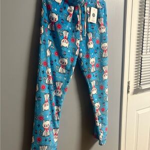 New Mix Blue Cat Print women Pajama Bottoms